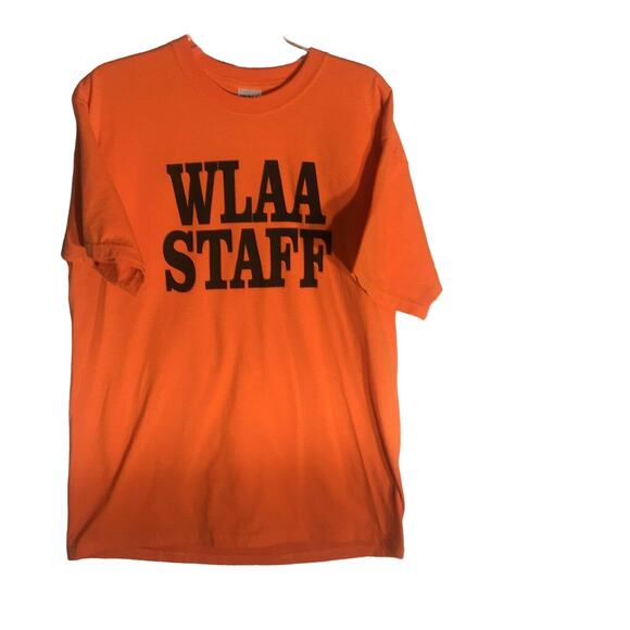 free in bundle T-shirt Large Orange WLAA Staff short - Picture 1 of 4
